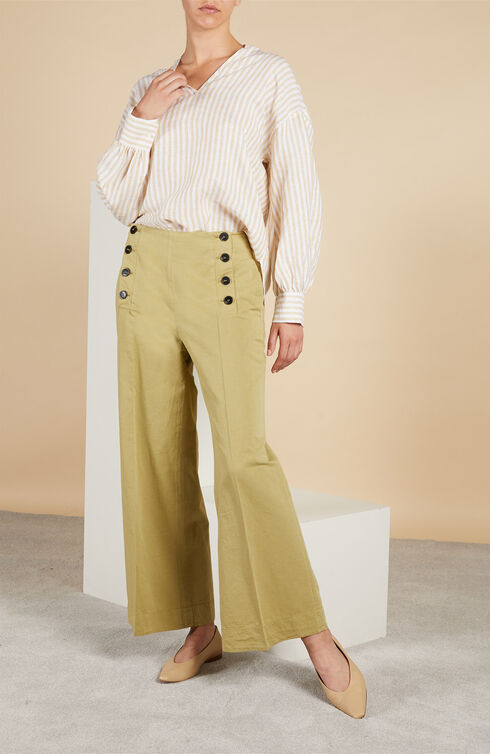 Regular fit trousers in cotton and linen twill , Slowear Incotex | Slowear