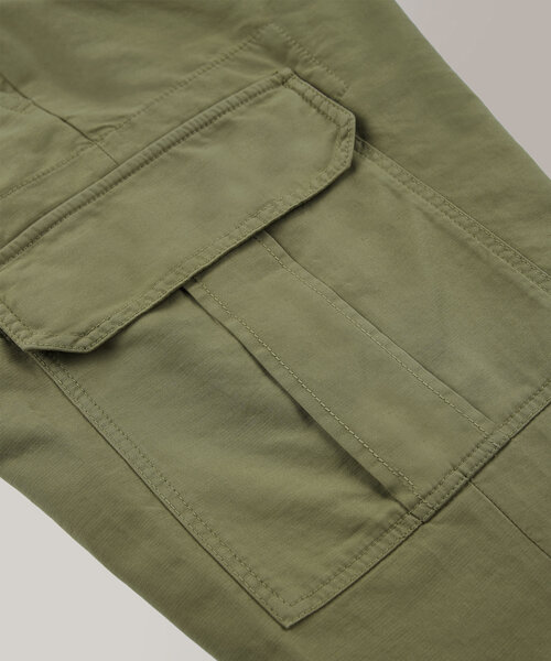 Pantalone cargo tapered fit in summer satin certificato , Incotex | Slowear