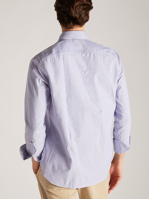 Regular-fit striped Oxford cotton shirt , Glanshirt | Slowear
