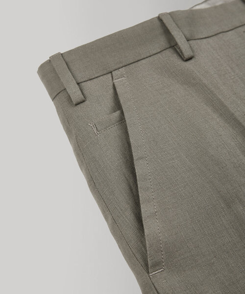 Pantalone straight fit in lino con trattamento idrorepellente , Incotex | Slowear