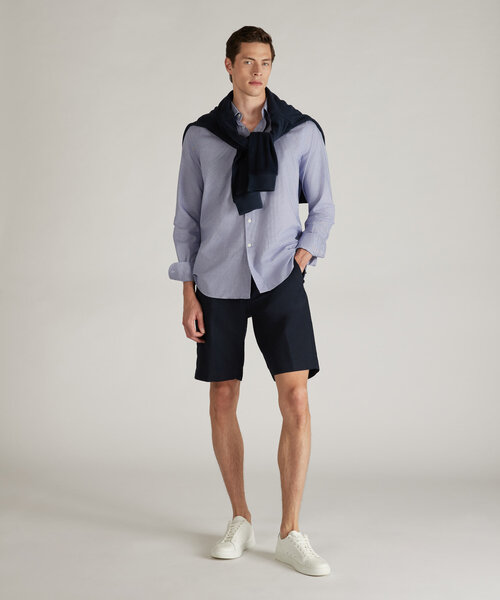 Regular Fit-Hemd aus Oxford-Baumwolle mit Hahnentritt , Glanshirt | Slowear
