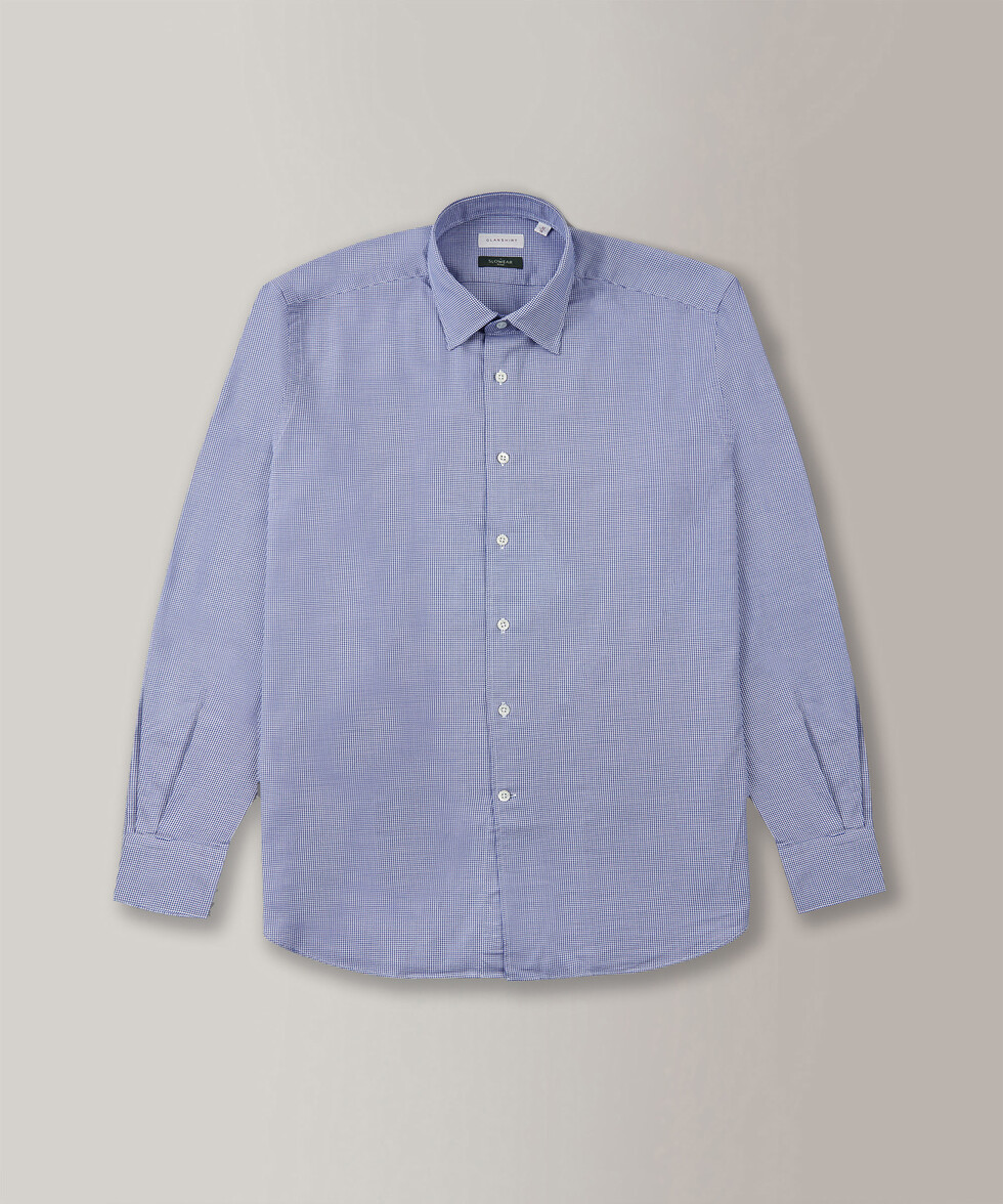 Regular-fit Houndstooth Oxford cotton shirt , Glanshirt | Slowear