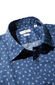 Regular fit cotton shirt with classic collar with print , Glanshirt | Slowear