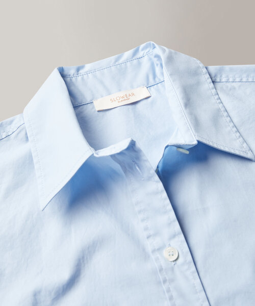 Slim-fit stretch cotton poplin shirt , Slowear Glanshirt | Slowear