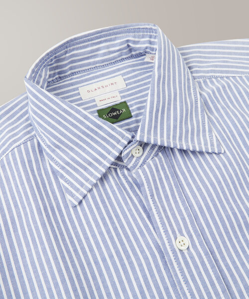 Regular Fit-Hemd aus gestreifter Oxford-Baumwolle , Glanshirt | Slowear