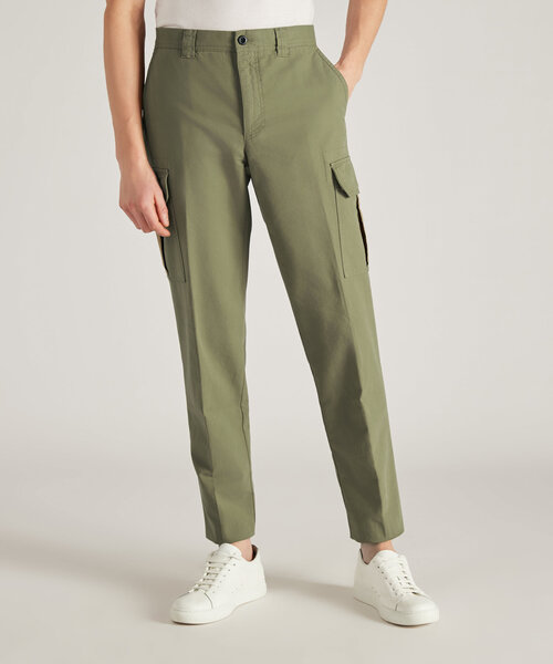 Tapered-fit certified satin summer trousers , Incotex | Slowear