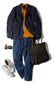 Regular fit five-pocket stretch cotton trousers , Indigochino | Slowear