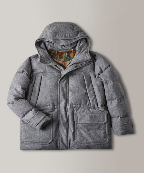 comfort fit parka wool jacket | Water-repellent Slowear Montedoro | US