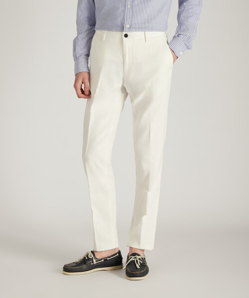 Slim-fit trousers in certified cotton and linen , Incotex | Slowear