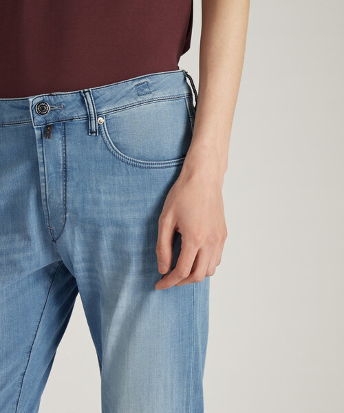 Pantalone cinque tasche slim fit in denim stretch , Incotex Blue Division | Slowear