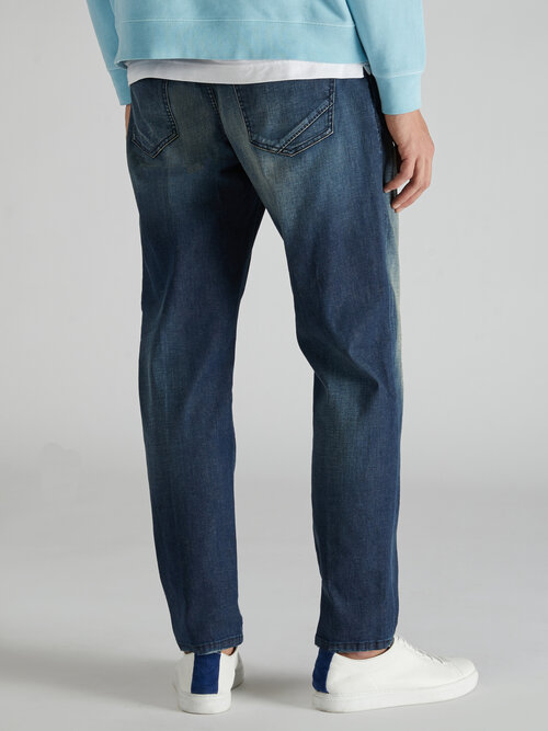 Tailored tapered fit stretch denim trousers , Incotex Blue Division | Slowear
