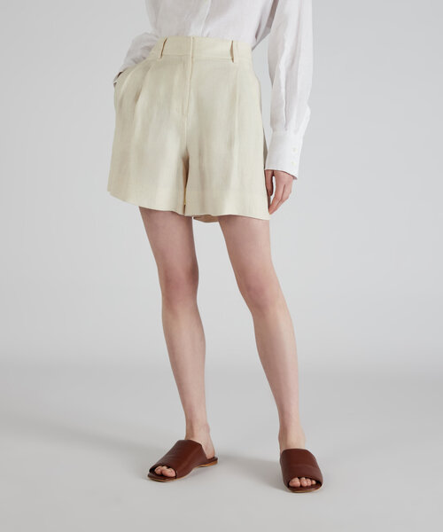 Wide fit linen shorts , Incotex | Slowear