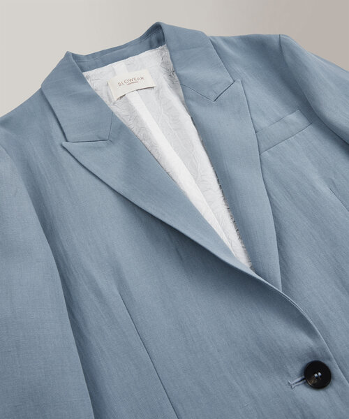Regular fit jacket in lyocell and linen twill , Montedoro | Slowear