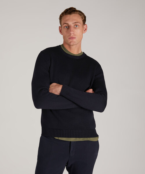 Slim-fit crewneck sweater in certified merino wool , Zanone | Slowear