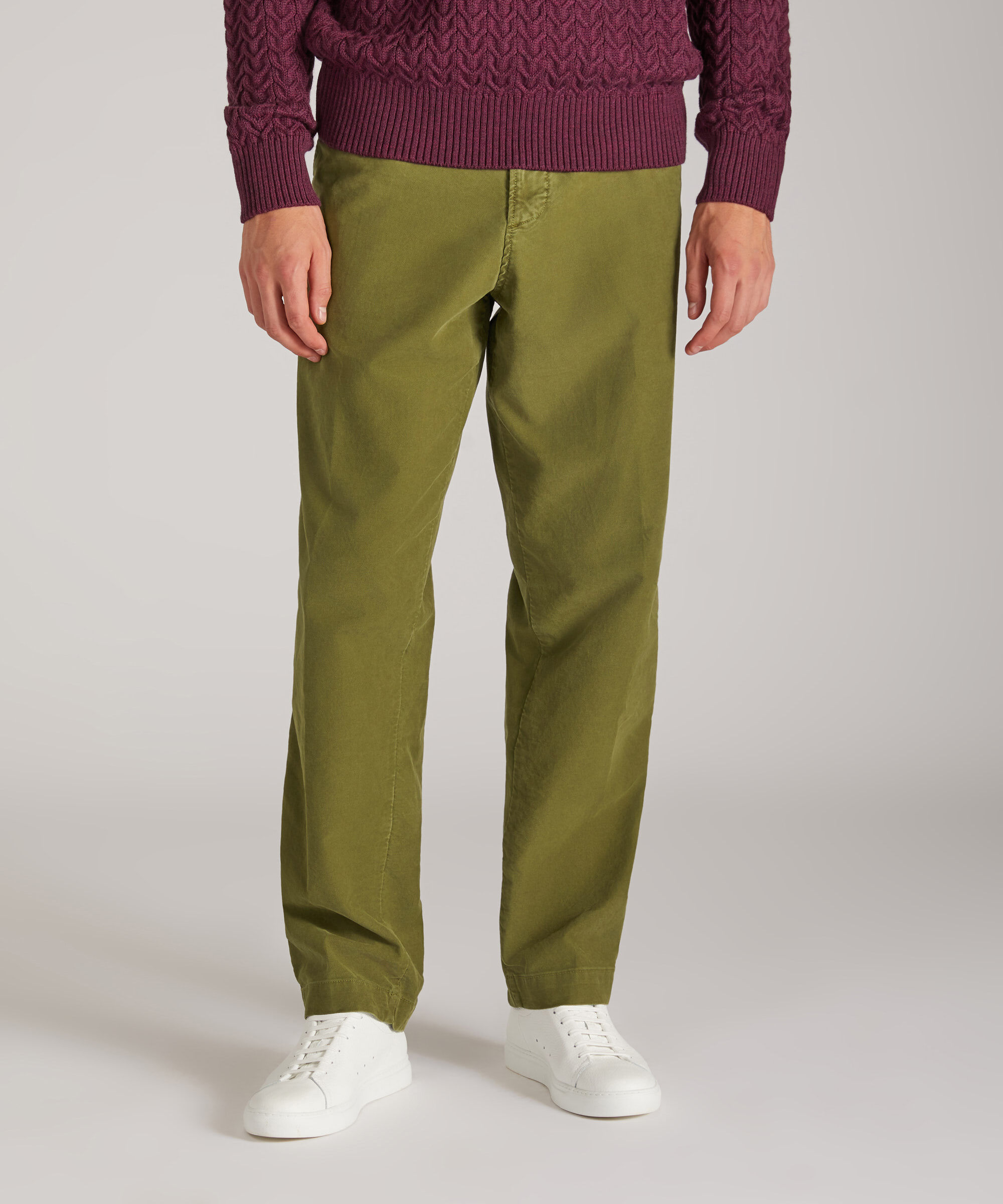 Buy Van Heusen Sport Men Light Olive Green Self Design Textured Slim Fit  Mid Rise Trousers - Trousers for Men 19191278 | Myntra