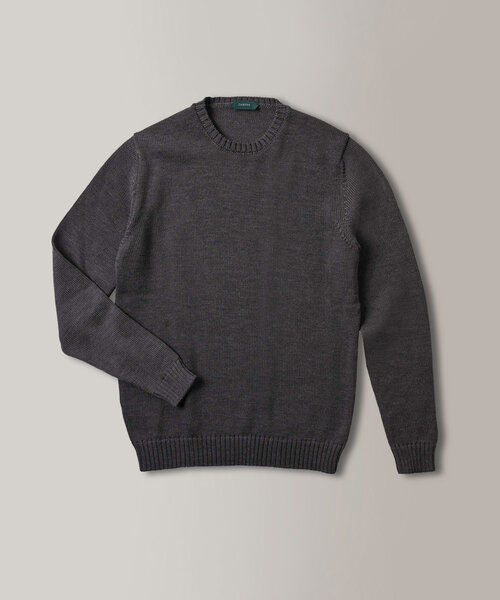 Certified merino wool slim-fit crewneck sweater , Zanone | Slowear