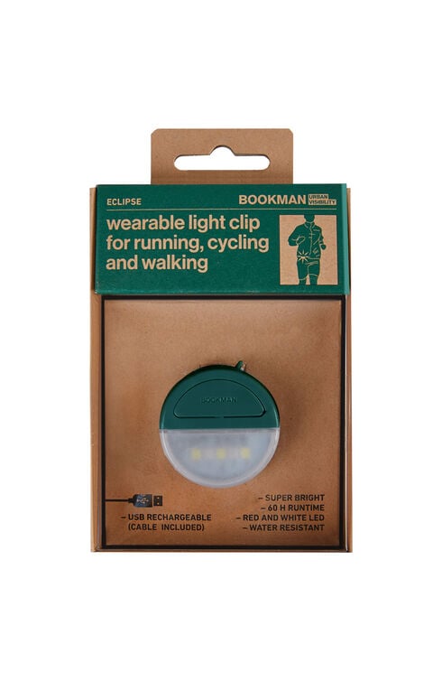 Green rechargeable wearable clip light , Bookman | Slowear