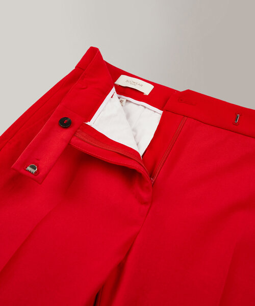 Slim fit trousers in two-way stretch cotton gabardine , Incotex | Slowear