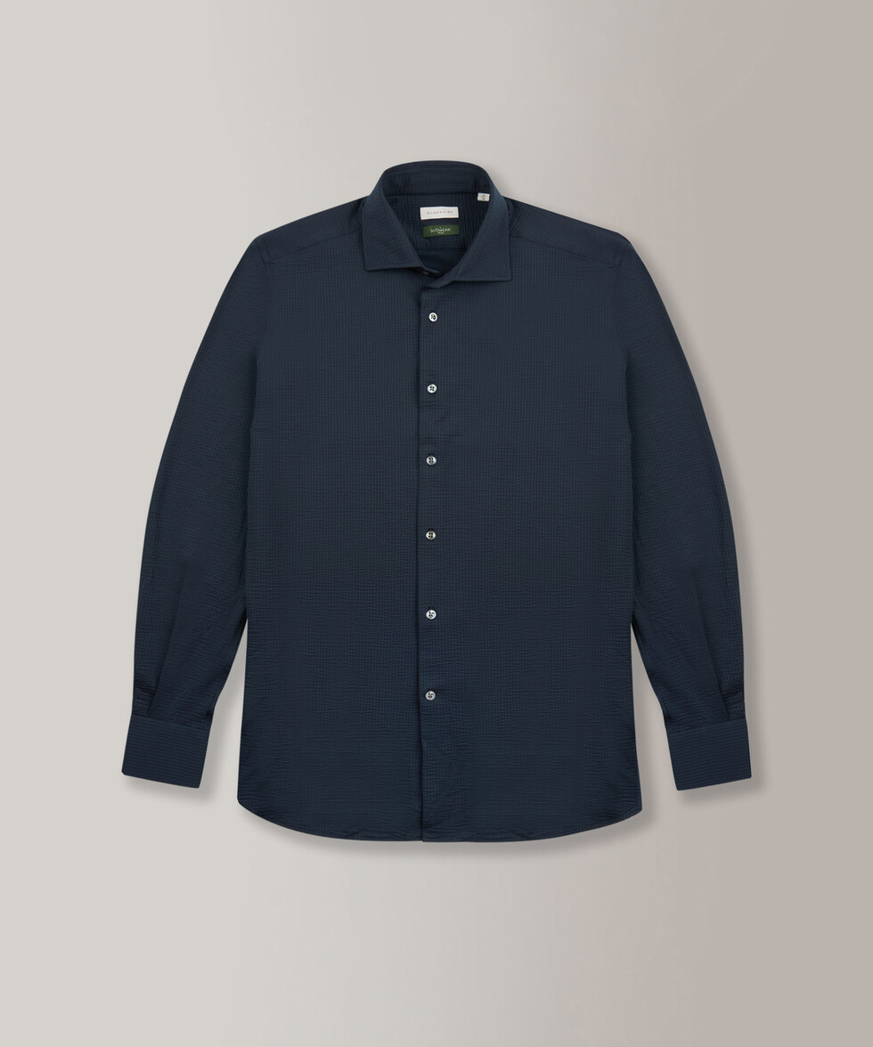 Slim Fit-Hemd Wash & Wear aus technischem Jersey , Glanshirt | Slowear