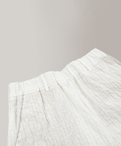 Hose Wide Fit aus gaufriertem Baumwollgewebe mit Nadelstreifen , Slowear Incotex | Slowear