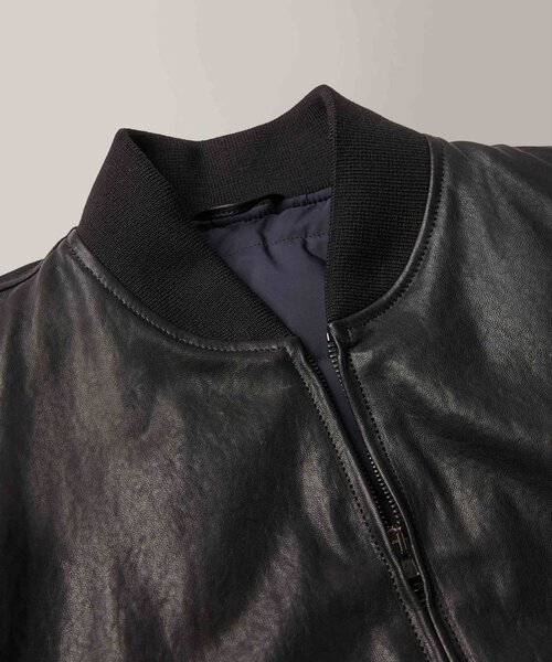Nappa leather regular fit bomber jacket , Montedoro | Slowear
