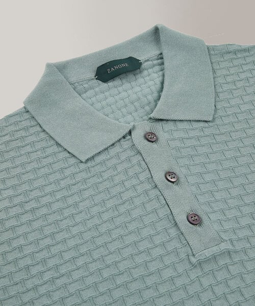 Poloshirt Slim Fit aus zertifizierter Baumwollkrepp , Zanone | Slowear