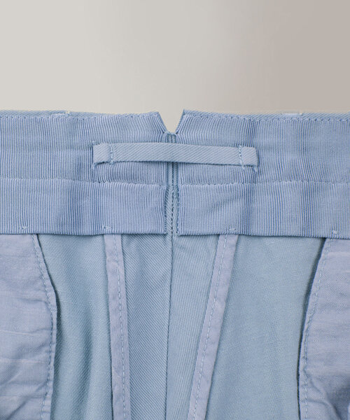 Pantalone tapered fit in cotone ice crêpe chinolino certificato , Incotex | Slowear