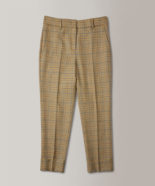 Regular-fit trousers in certified Prince of Wales flannel , Incotex | Slowear