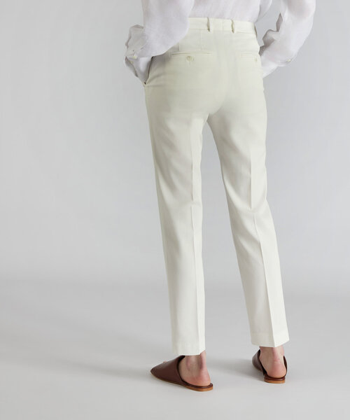 Pantalone slim fit in gabardina di cotone e lyocell certificati , Incotex | Slowear