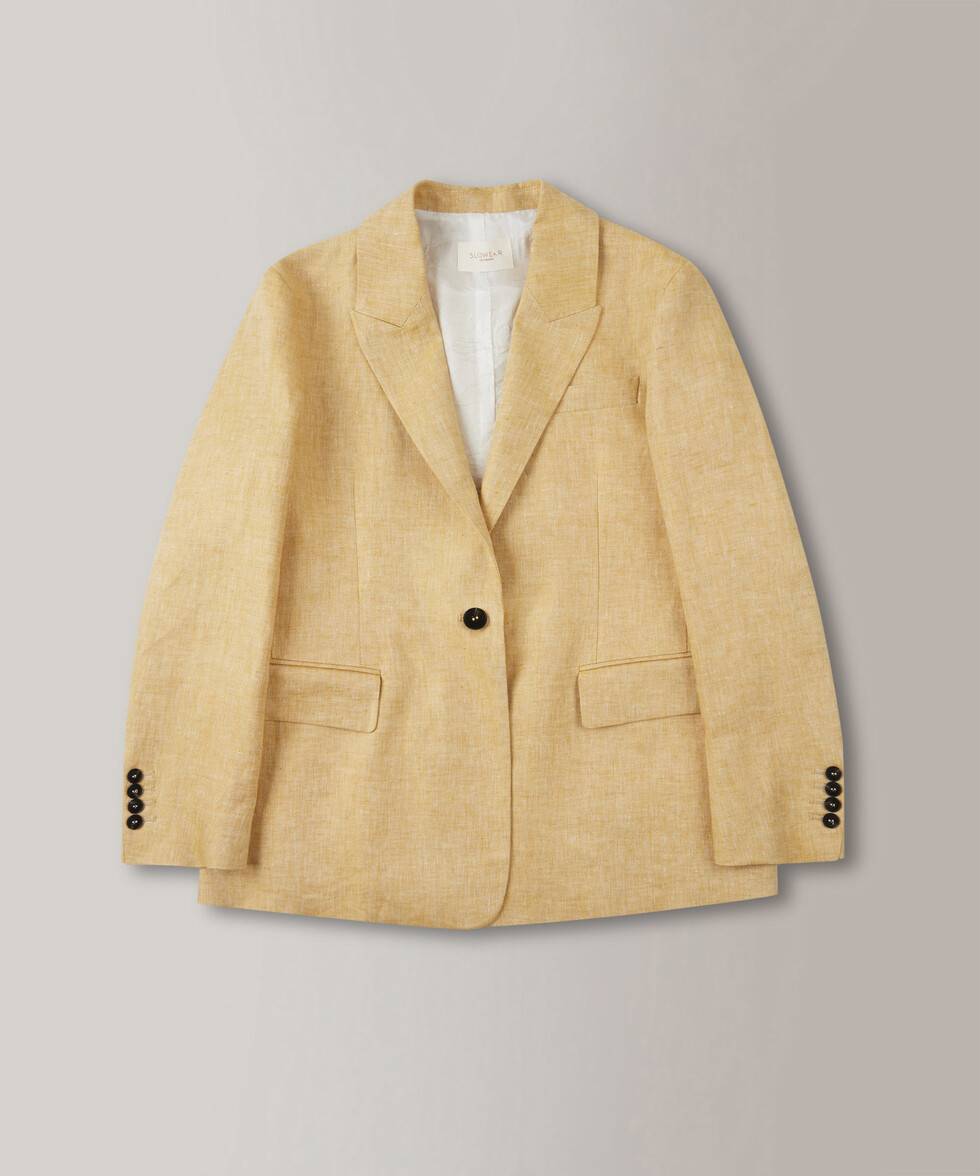 Regular fit linen jacket , Montedoro | Slowear