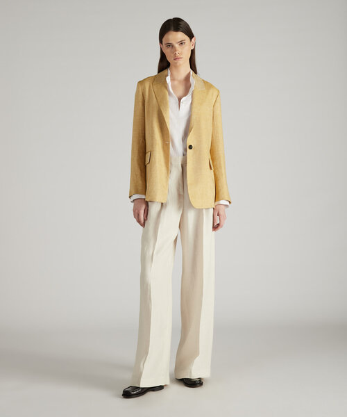 Regular fit linen jacket , Montedoro | Slowear