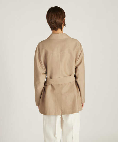 Safari jacket in cupro, linen and cotton , Montedoro | Slowear