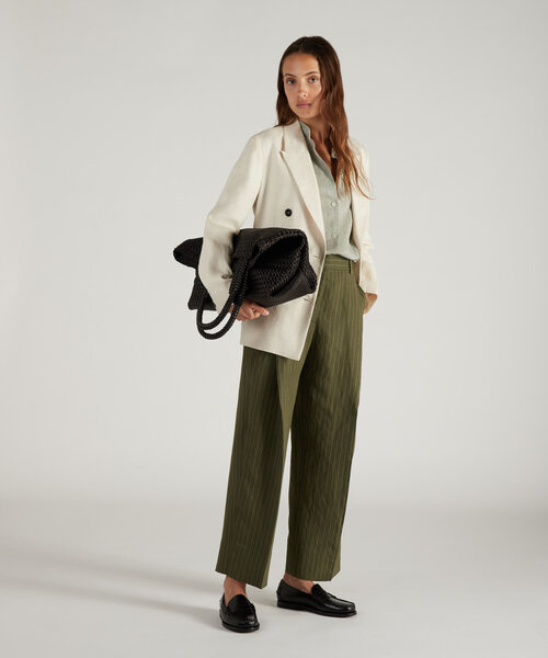 Pantalon wide fit en viscose à rayures , Incotex | Commerce Cloud Storefront Reference Architecture