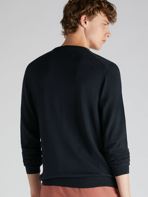 Slim-fit crew-neck sweater in certified Flexwool , Zanone | Slowear
