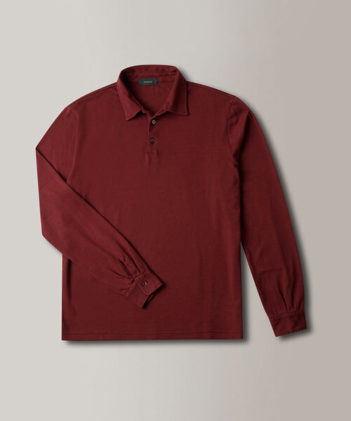 Schmal geschnittenes Poloshirt aus zertifizierter Interlock-Baumwolle , Zanone | Slowear