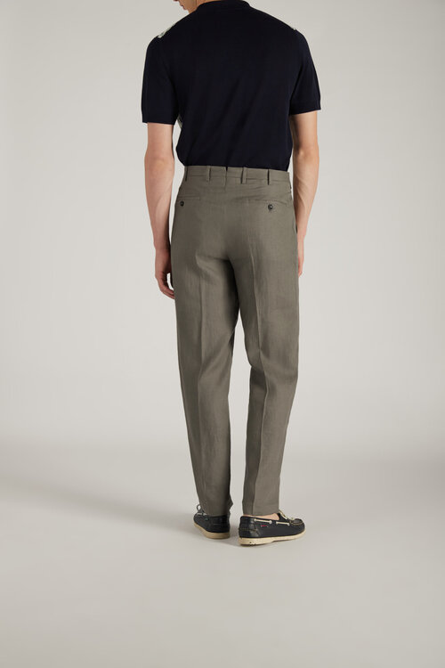 Straight-fit linen trousers , Incotex | Slowear