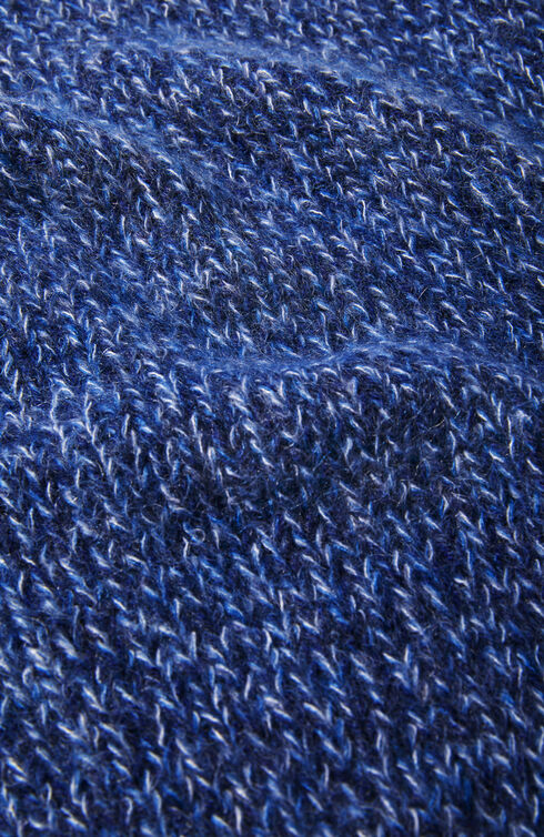 Oversized crew neck in merino wool, Mohair and blue silk , Slowear Zanone | Slowear