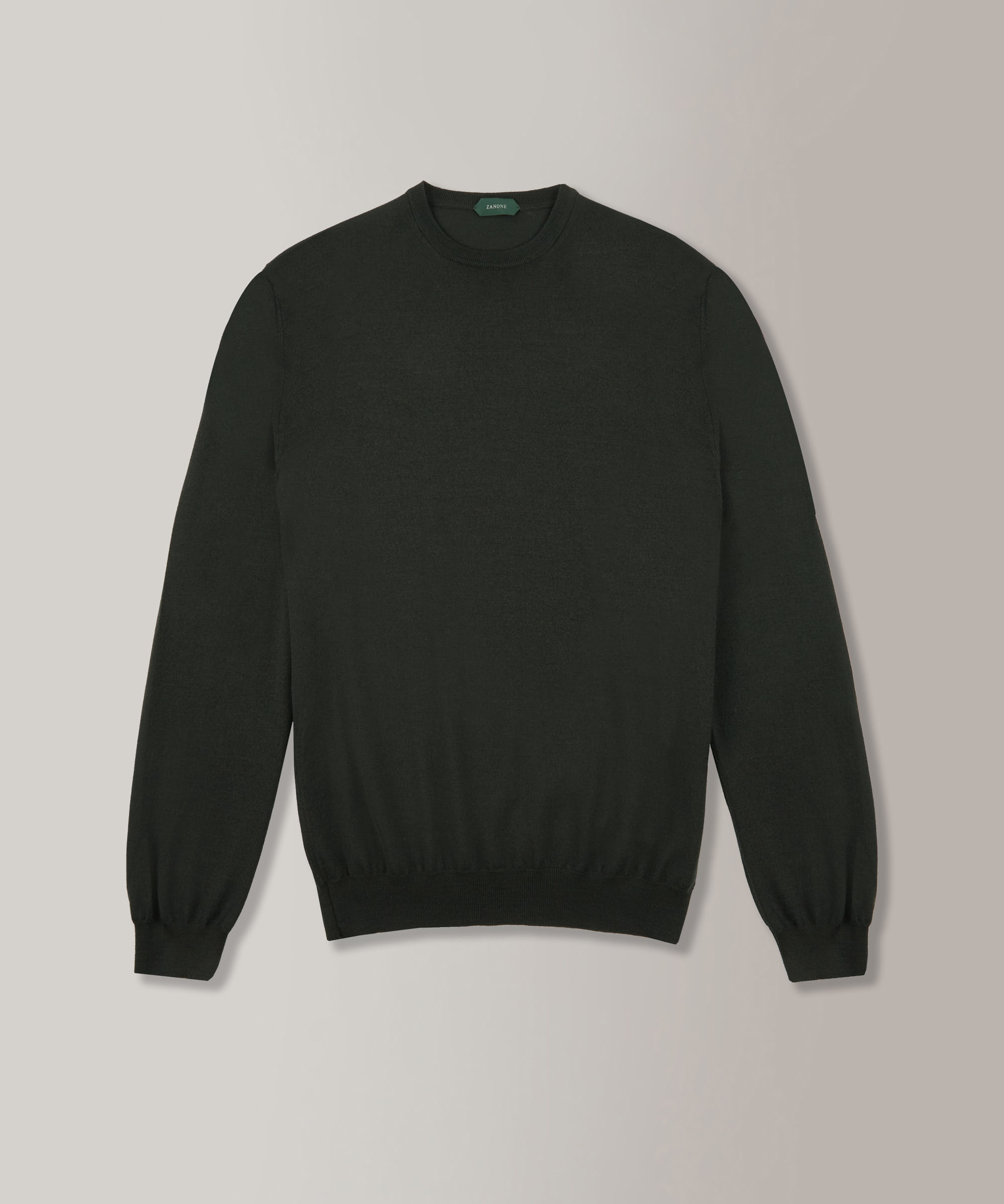 Slim-fit crew-neck sweater in certified Flexwool | Zanone | Slowear US